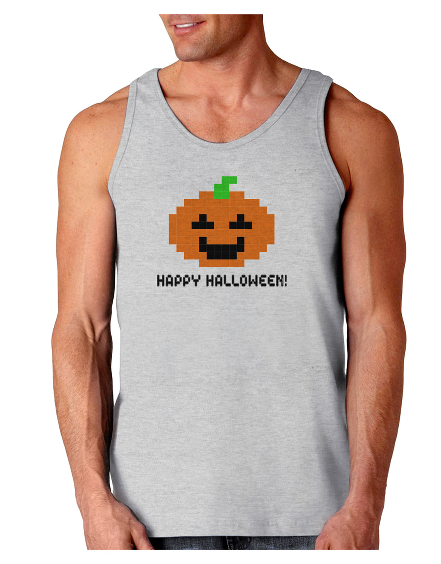 Pixel Pumpkin - Halloween Loose Tank Top-Loose Tank Top-TooLoud-White-Small-Davson Sales