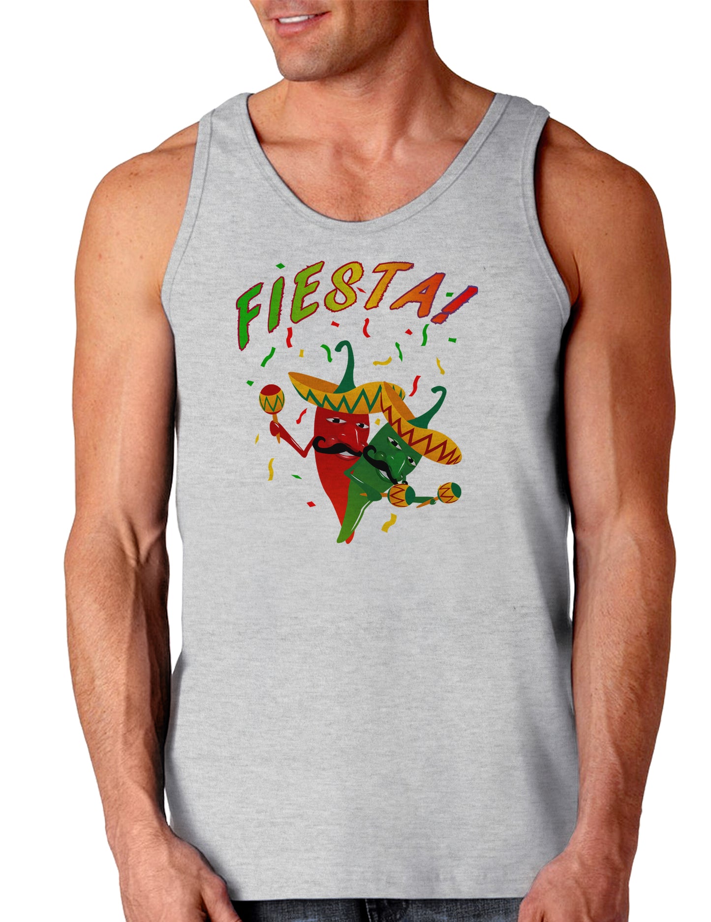 Chili Love Fiesta Loose Tank Top-Loose Tank Top-TooLoud-AshGray-Small-Davson Sales