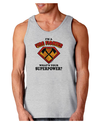 Fire Fighter - Superpower Loose Tank Top-Loose Tank Top-TooLoud-AshGray-Small-Davson Sales