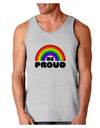 TooLoud Rainbow - Be Proud Gay Pride Loose Tank Top-Loose Tank Top-TooLoud-AshGray-Small-Davson Sales