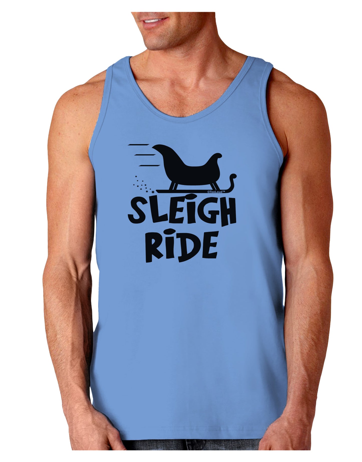 Sleigh Ride BnW Loose Tank Top-Loose Tank Top-TooLoud-CarolinaBlue-Small-Davson Sales