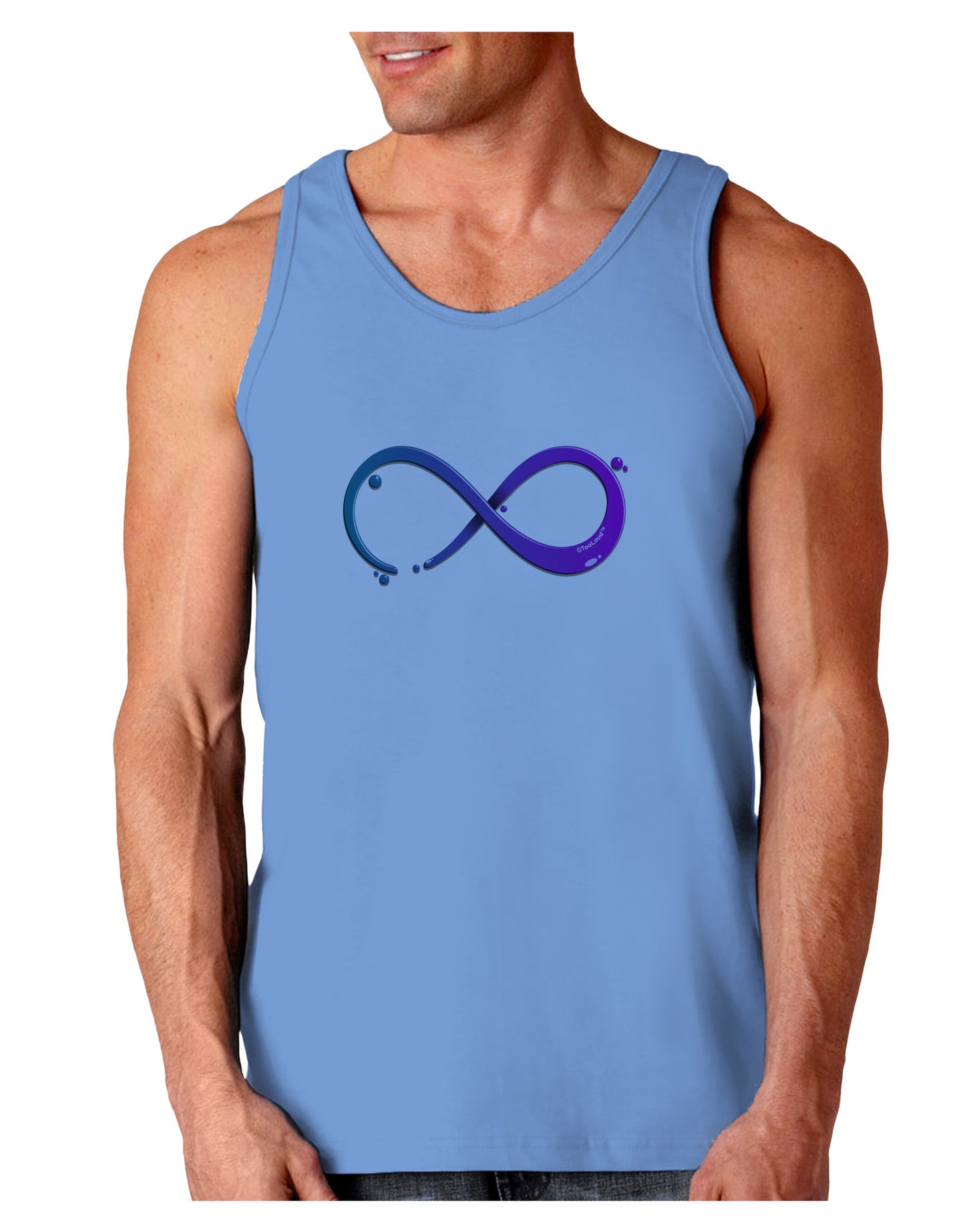 Painted Infinity Loose Tank Top-Loose Tank Top-TooLoud-CarolinaBlue-Small-Davson Sales