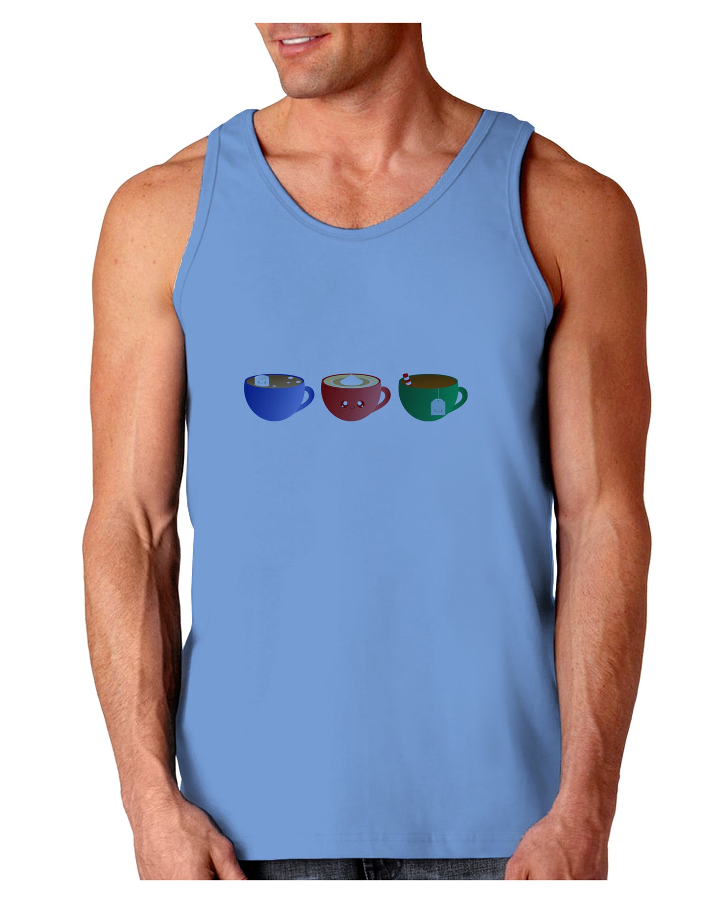 Cute Holiday Drink Set - Christmas Loose Tank Top-Loose Tank Top-TooLoud-CarolinaBlue-Small-Davson Sales