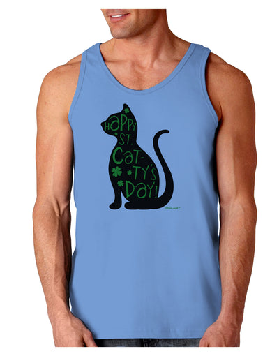 Happy St. Catty's Day - St. Patrick's Day Cat Loose Tank Top by TooLoud-Loose Tank Top-TooLoud-CarolinaBlue-Small-Davson Sales