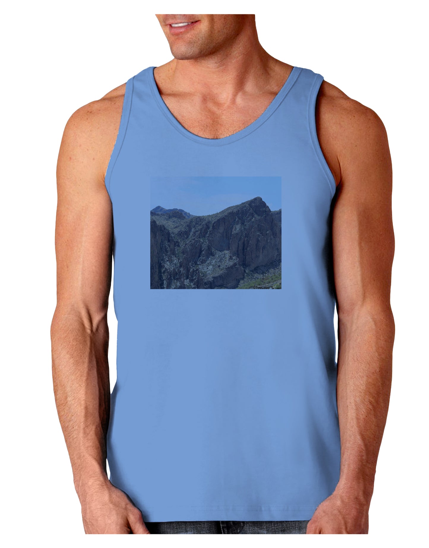 Arizona Saguaro Lake Mountains Loose Tank Top-Loose Tank Top-TooLoud-CarolinaBlue-Small-Davson Sales