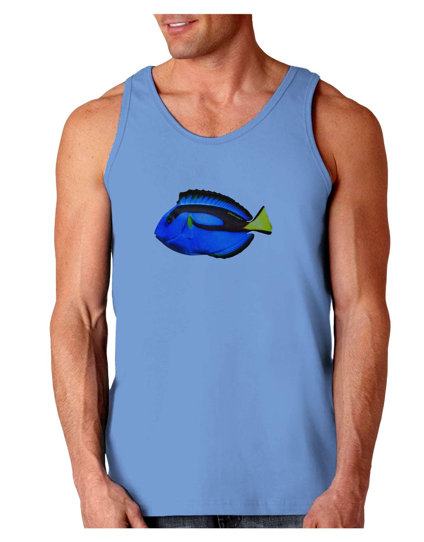 Blue Tang Fish Loose Tank Top-Loose Tank Top-TooLoud-CarolinaBlue-Small-Davson Sales