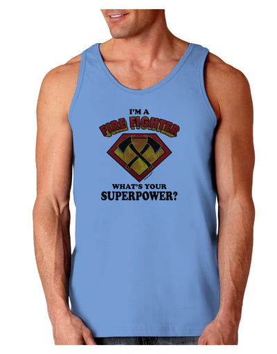Fire Fighter - Superpower Loose Tank Top-Loose Tank Top-TooLoud-CarolinaBlue-Small-Davson Sales