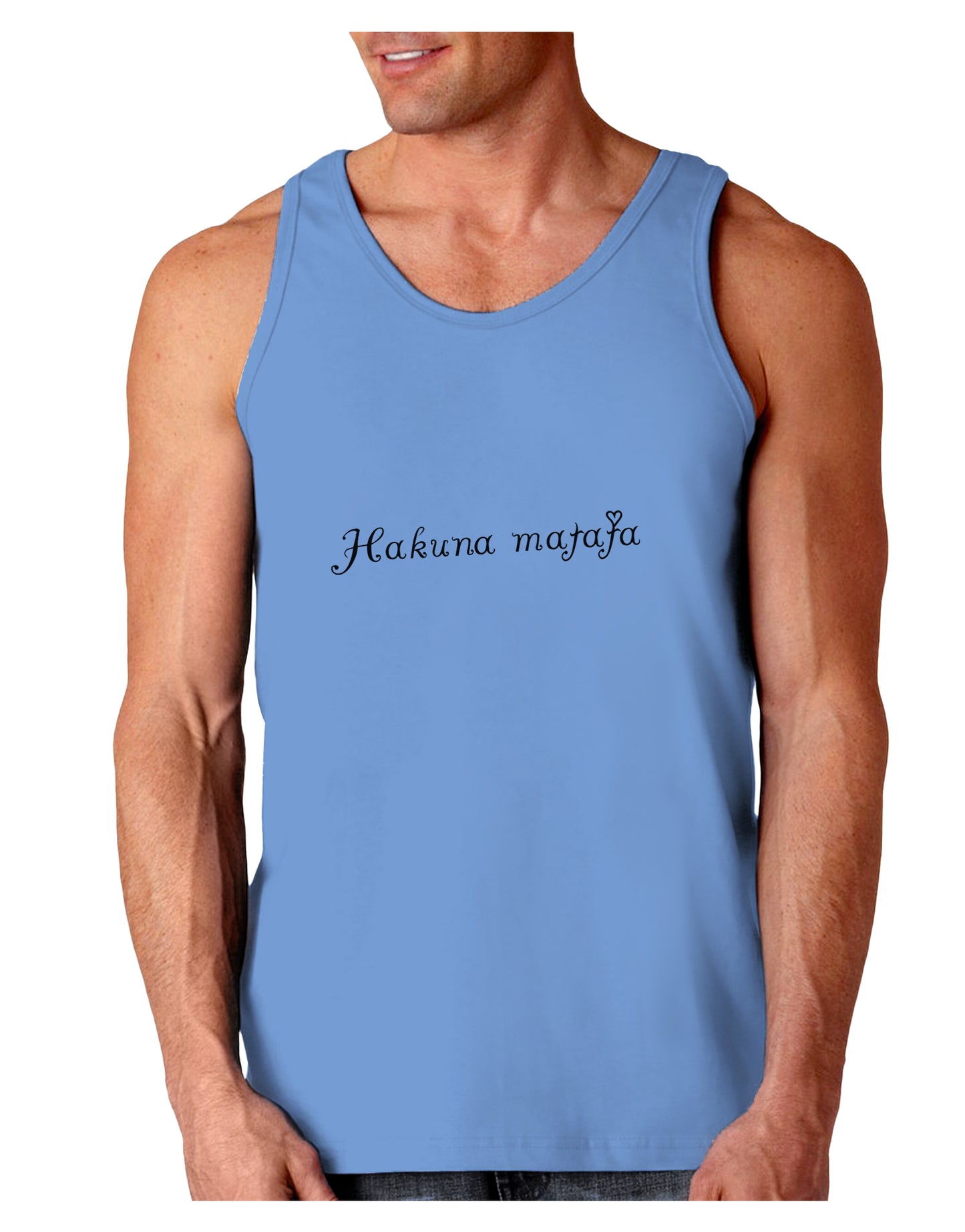 TooLoud Hakuna Matata Loose Tank Top-Mens-LooseTanktops-TooLoud-CarolinaBlue-Small-Davson Sales