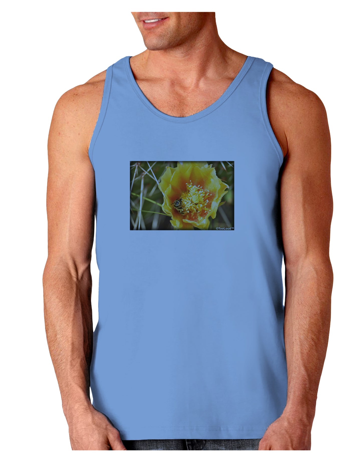 Bee Cactus Loose Tank Top-Loose Tank Top-TooLoud-CarolinaBlue-Small-Davson Sales