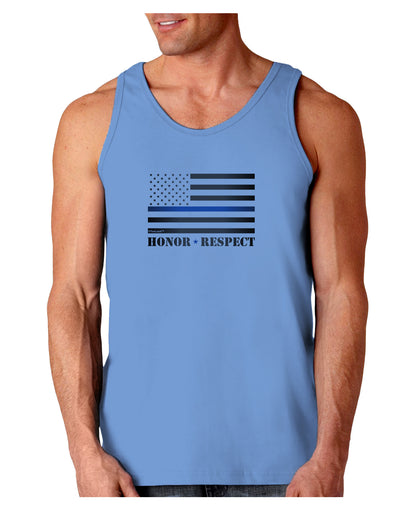 Honor Respect Blue Line Loose Tank Top-Loose Tank Top-TooLoud-CarolinaBlue-Small-Davson Sales