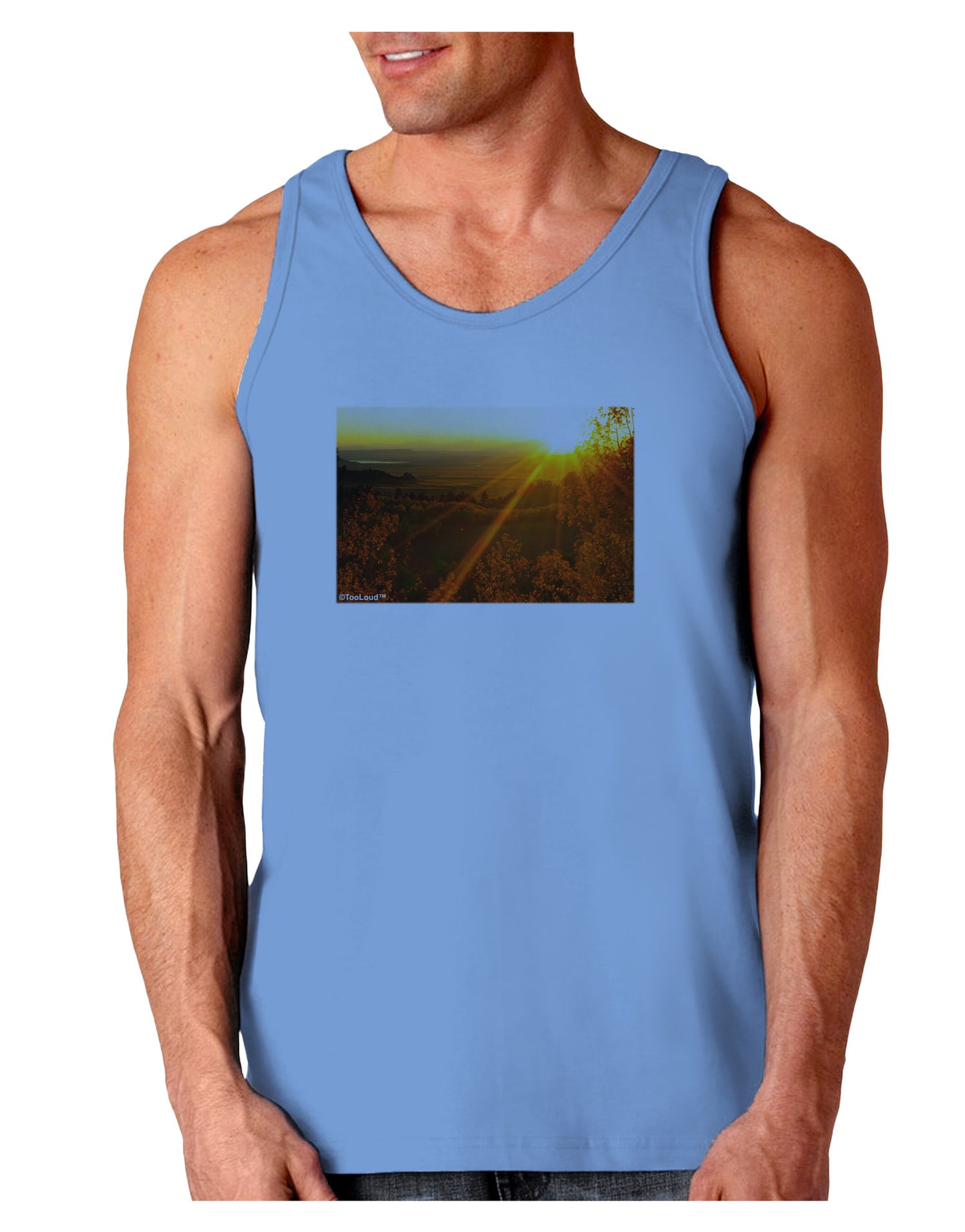 Colorado Sunset Loose Tank Top-Loose Tank Top-TooLoud-CarolinaBlue-Small-Davson Sales