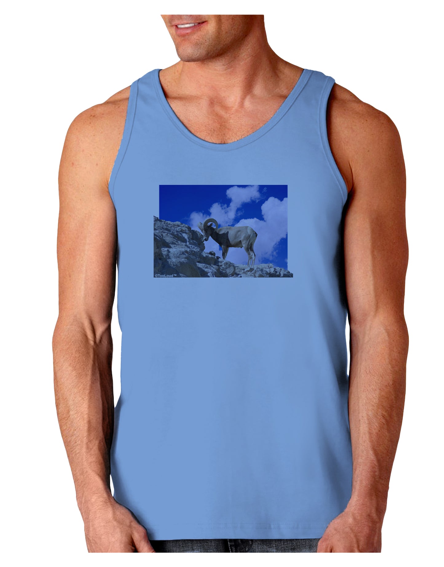 Bighorn Ram Loose Tank Top-Loose Tank Top-TooLoud-CarolinaBlue-Small-Davson Sales