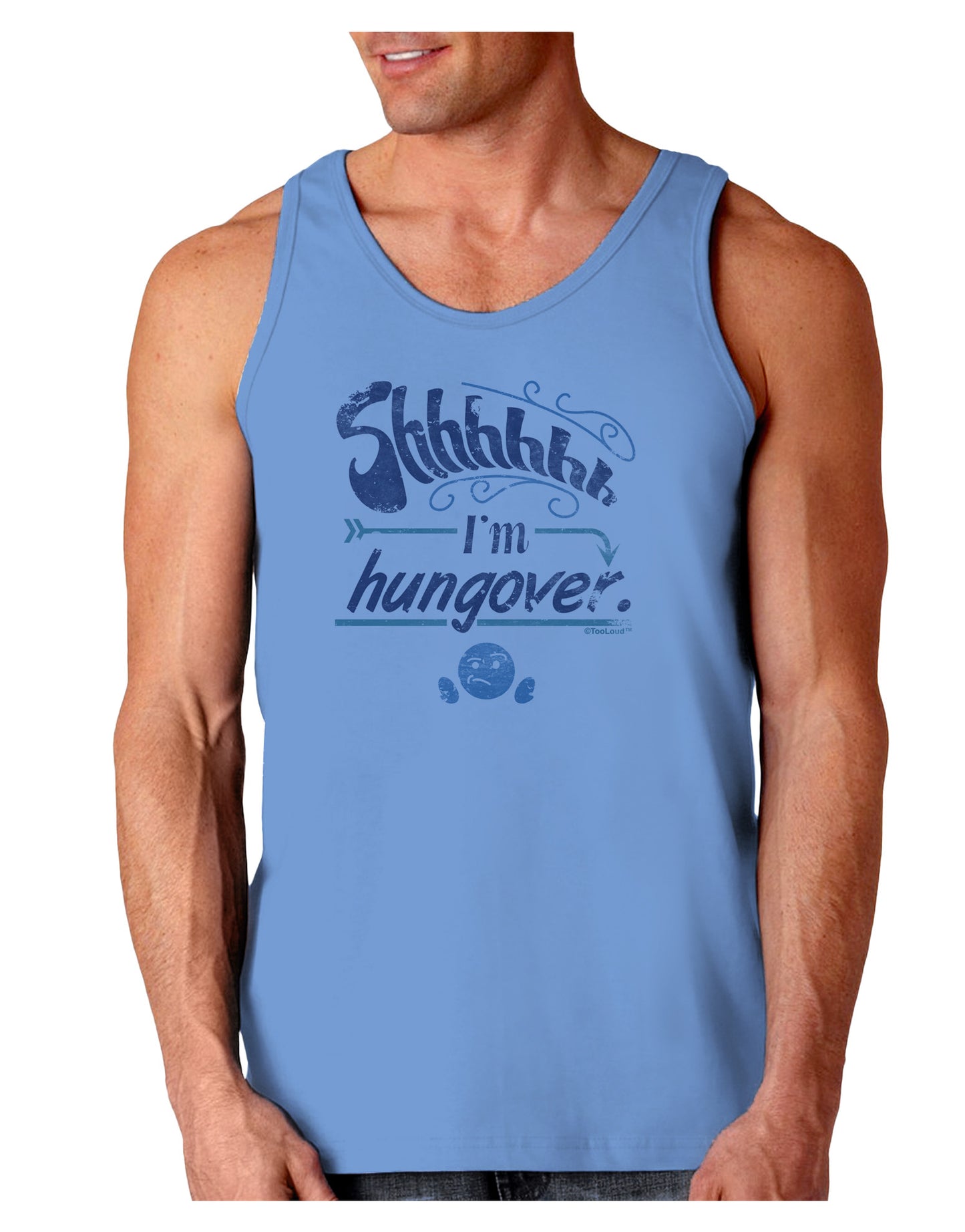Shhh Im Hungover Funny Loose Tank Top by-Loose Tank Top-TooLoud-CarolinaBlue-Small-Davson Sales