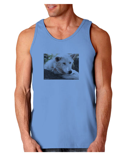 Laying White Wolf Loose Tank Top-Loose Tank Top-TooLoud-CarolinaBlue-Small-Davson Sales