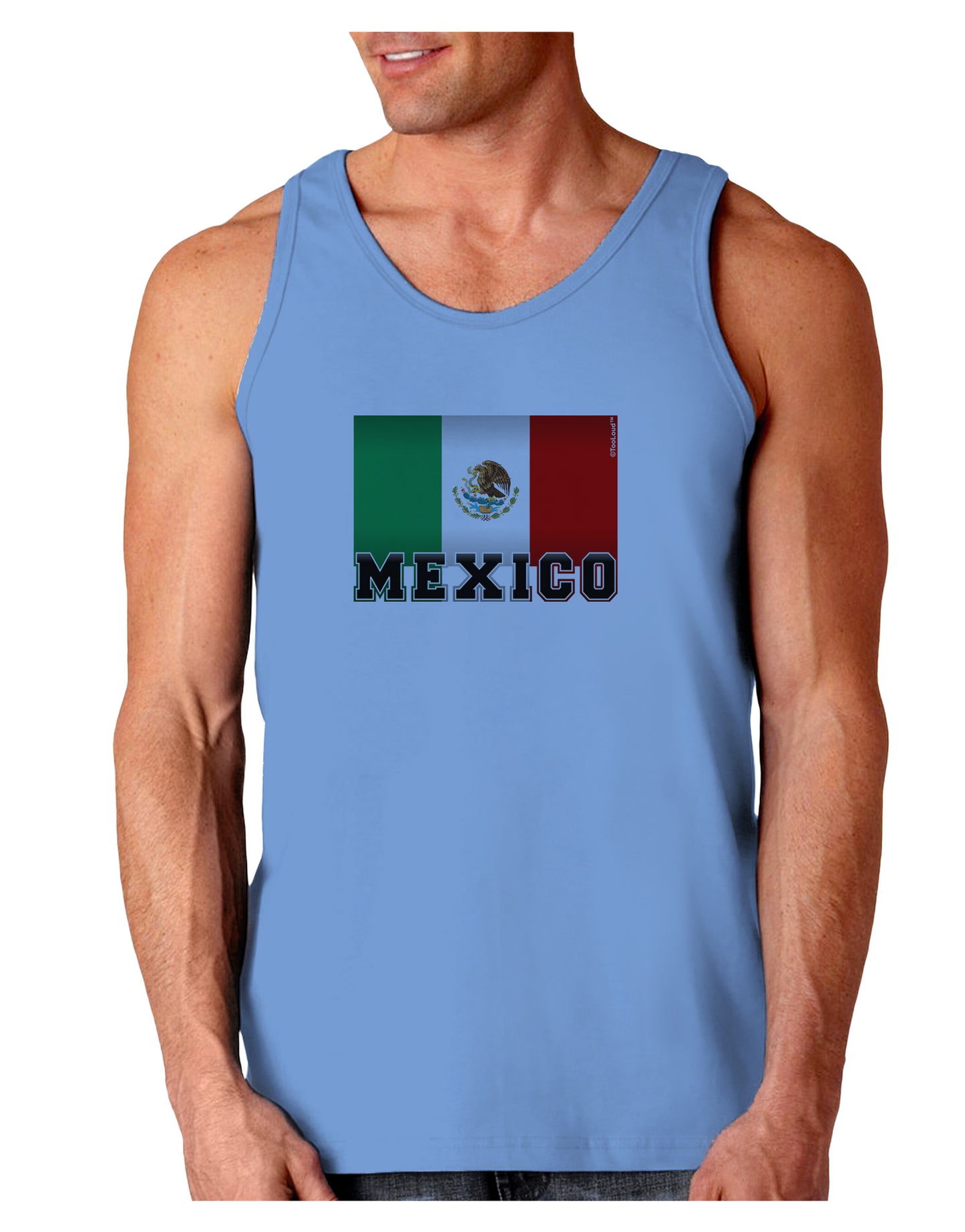Mexico Flag Loose Tank Top-Loose Tank Top-TooLoud-CarolinaBlue-Small-Davson Sales