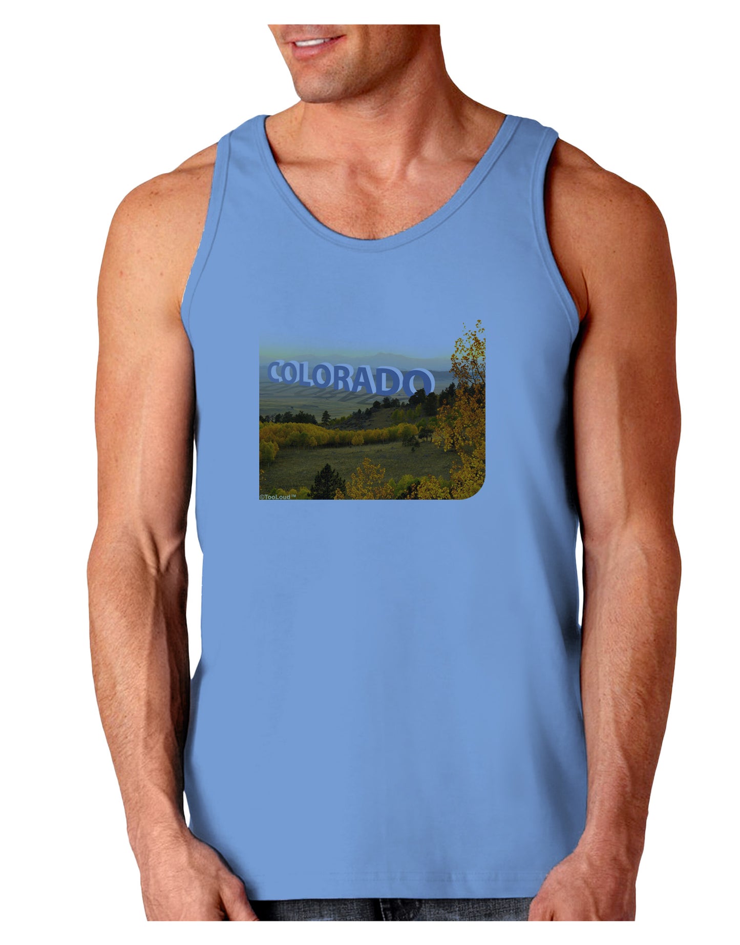 Colorado Postcard Gentle Sunrise Loose Tank Top by-Loose Tank Top-TooLoud-CarolinaBlue-Small-Davson Sales