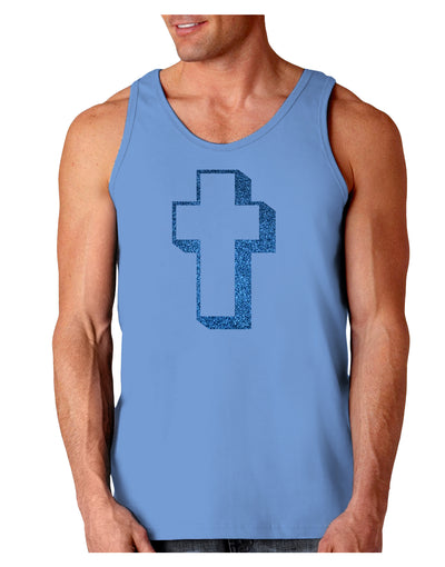 Simple Cross Design Glitter - Blue Loose Tank Top by TooLoud-Loose Tank Top-TooLoud-CarolinaBlue-Small-Davson Sales