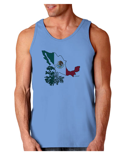 Mexican Roots - Mexico Outline Mexican Flag Loose Tank Top by TooLoud-Loose Tank Top-TooLoud-CarolinaBlue-Small-Davson Sales