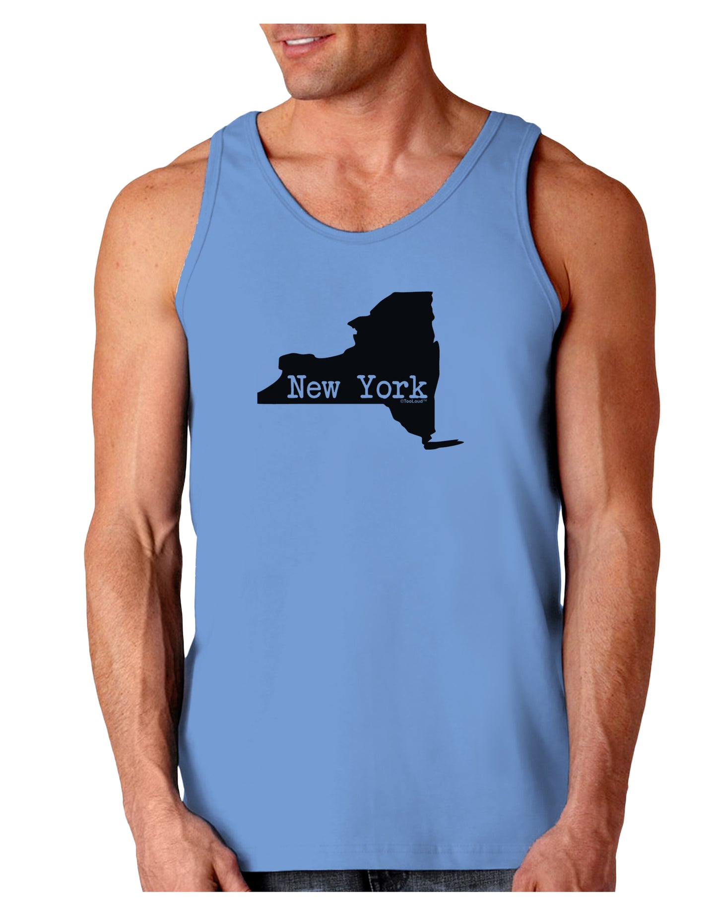 New York - United States Shape Loose Tank Top by TooLoud-Loose Tank Top-TooLoud-CarolinaBlue-Small-Davson Sales