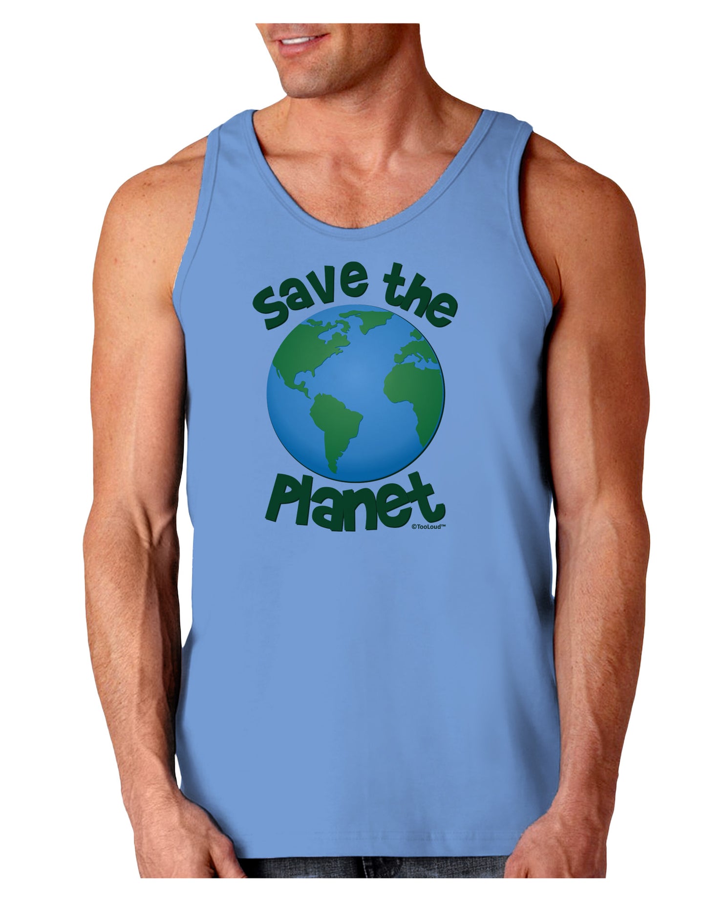 Save the Planet - Earth Loose Tank Top-Loose Tank Top-TooLoud-CarolinaBlue-Small-Davson Sales