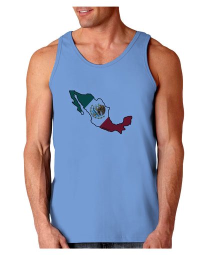 Mexico Outline - Mexican Flag Loose Tank Top by TooLoud-Loose Tank Top-TooLoud-CarolinaBlue-Small-Davson Sales