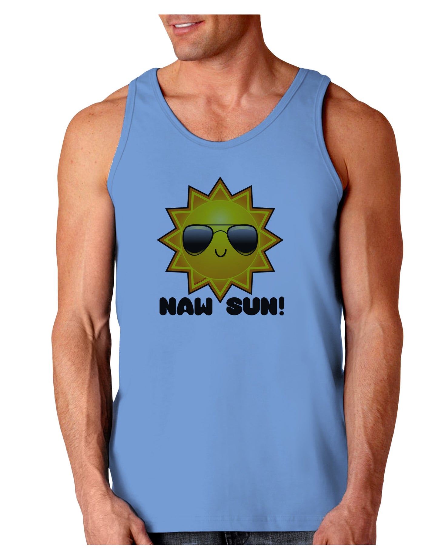 Naw Sun Cute Sun Loose Tank Top-Loose Tank Top-TooLoud-CarolinaBlue-Small-Davson Sales