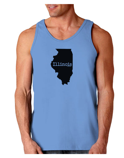 Illinois - United States Shape Loose Tank Top by TooLoud-Loose Tank Top-TooLoud-CarolinaBlue-Small-Davson Sales