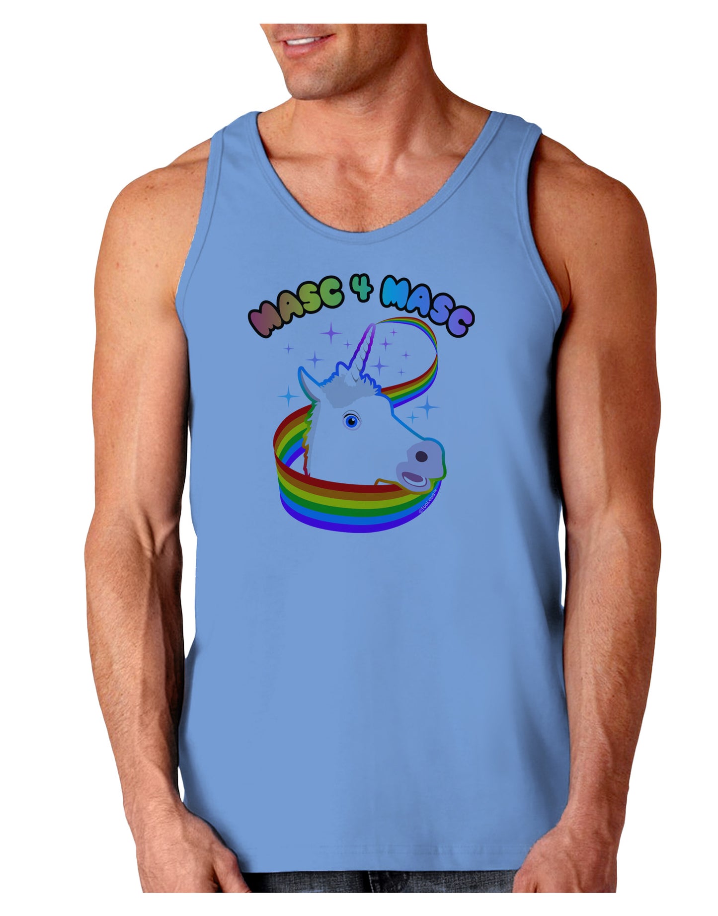 Masc 4 Masc Pranciful Unicorn Loose Tank Top-Loose Tank Top-TooLoud-CarolinaBlue-Small-Davson Sales