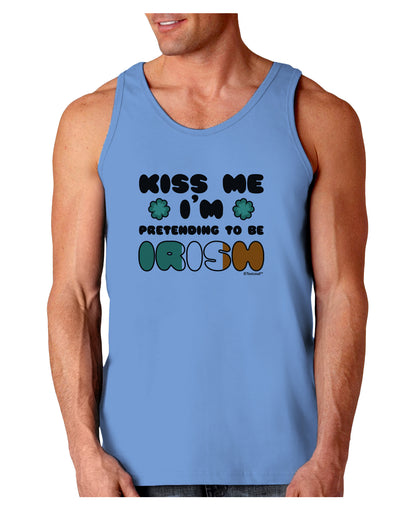 Kiss Me I'm Pretending to Be Irish Loose Tank Top by TooLoud-Loose Tank Top-TooLoud-CarolinaBlue-Small-Davson Sales