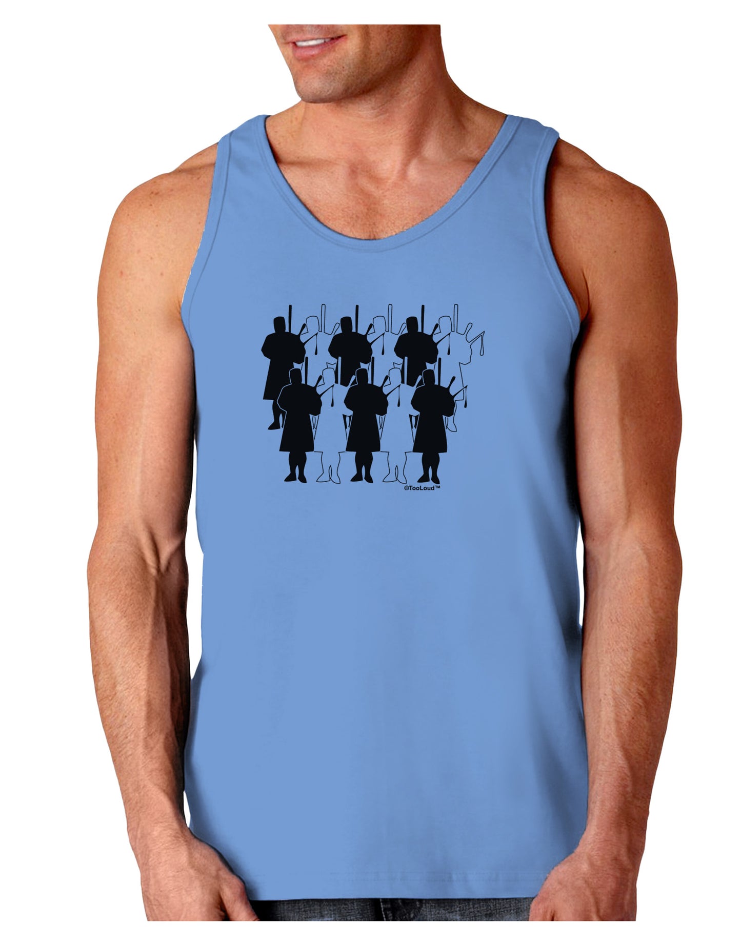 Eleven Pipers Piping Loose Tank Top-Loose Tank Top-TooLoud-CarolinaBlue-Small-Davson Sales