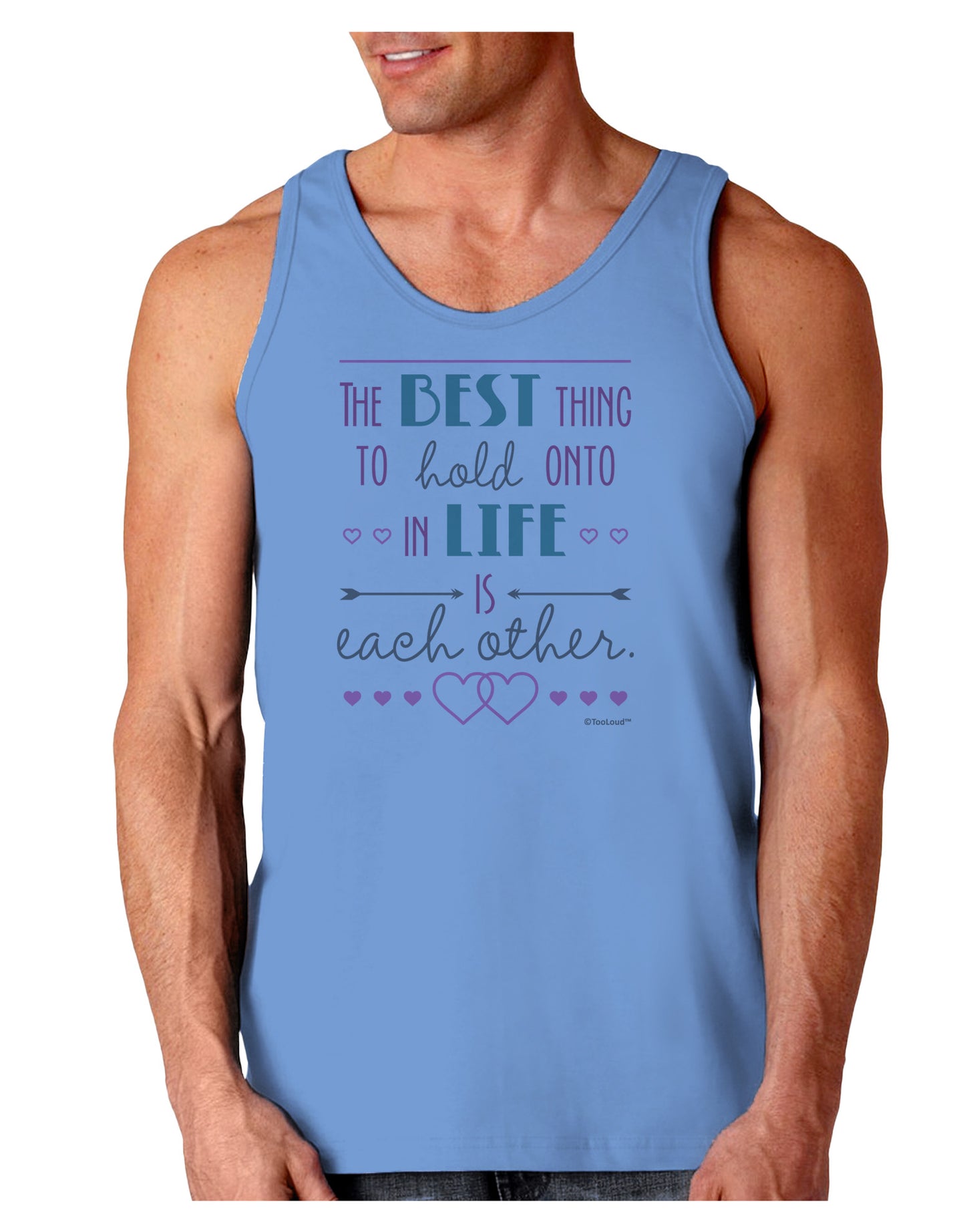 The Best Thing to Hold Onto in Life is Each Other - Color Loose Tank Top-Loose Tank Top-TooLoud-CarolinaBlue-Small-Davson Sales