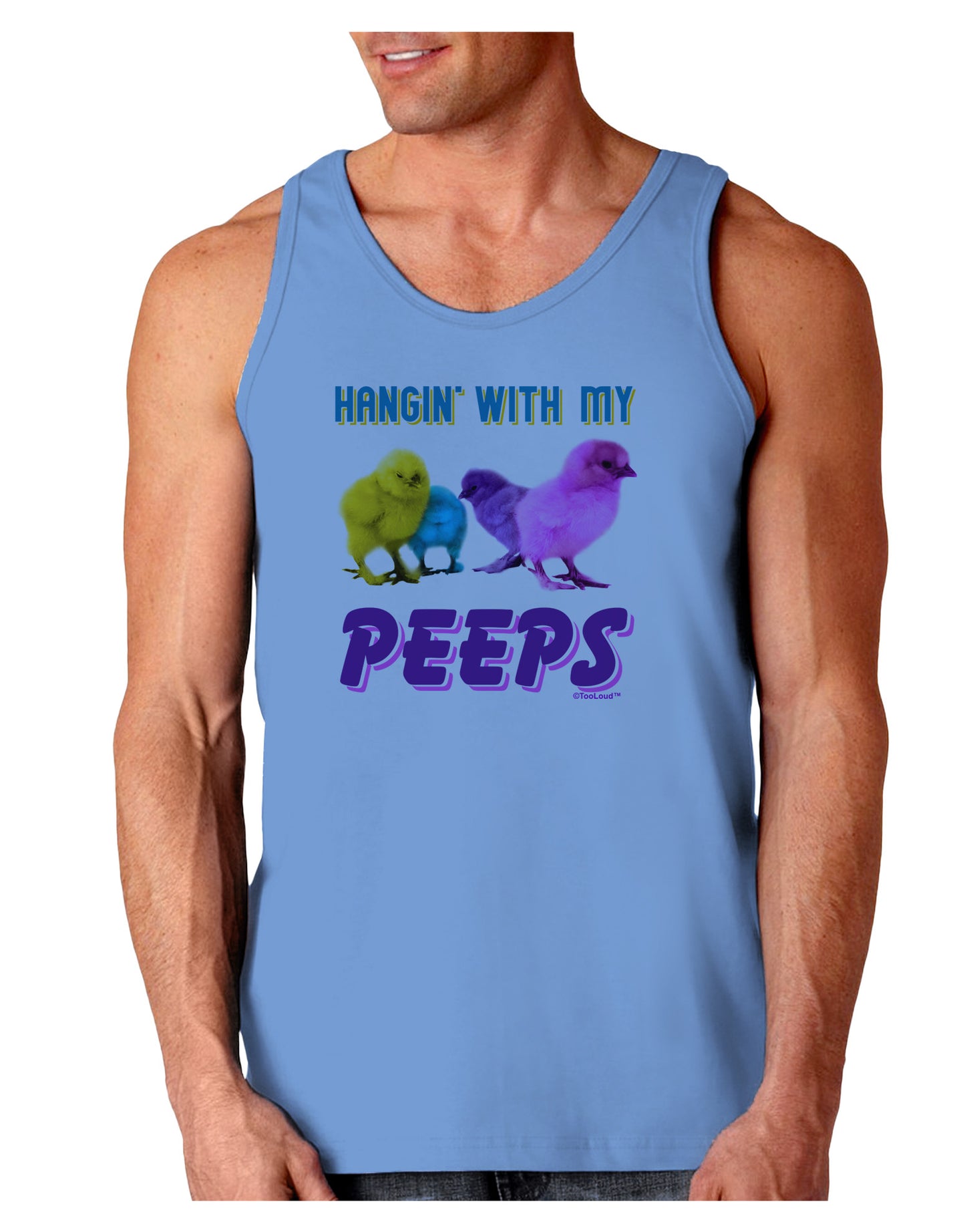 Hangin With My Peeps Loose Tank Top-Loose Tank Top-TooLoud-CarolinaBlue-Small-Davson Sales