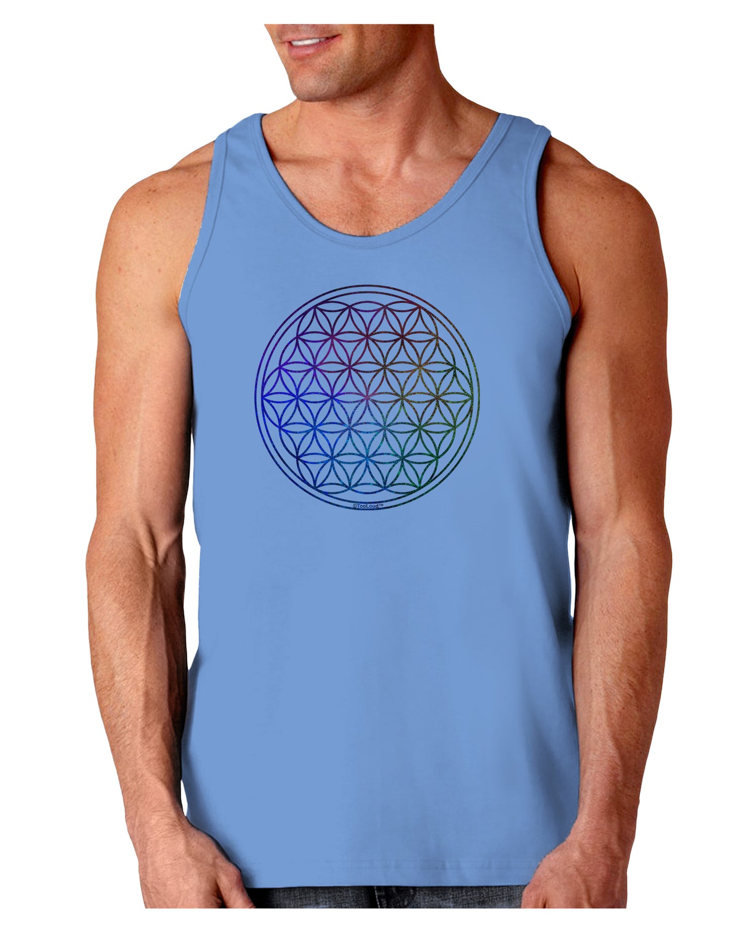 Flower of Life Circle Loose Tank Top-Loose Tank Top-TooLoud-CarolinaBlue-Small-Davson Sales