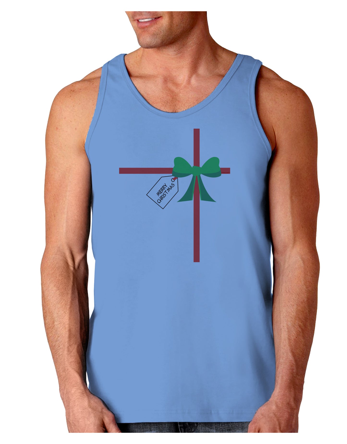 Merry Christmas Present Gift Loose Tank Top-Loose Tank Top-TooLoud-CarolinaBlue-Small-Davson Sales