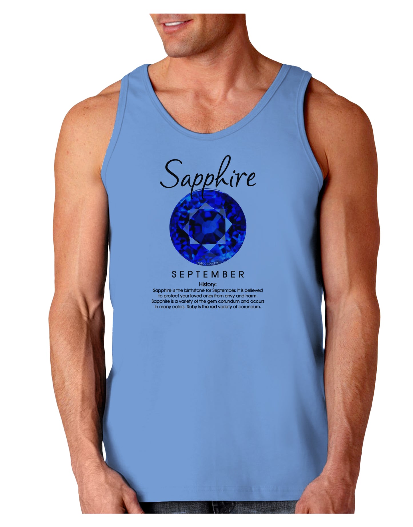 Birthstone Sapphire Loose Tank Top-Loose Tank Top-TooLoud-CarolinaBlue-Small-Davson Sales
