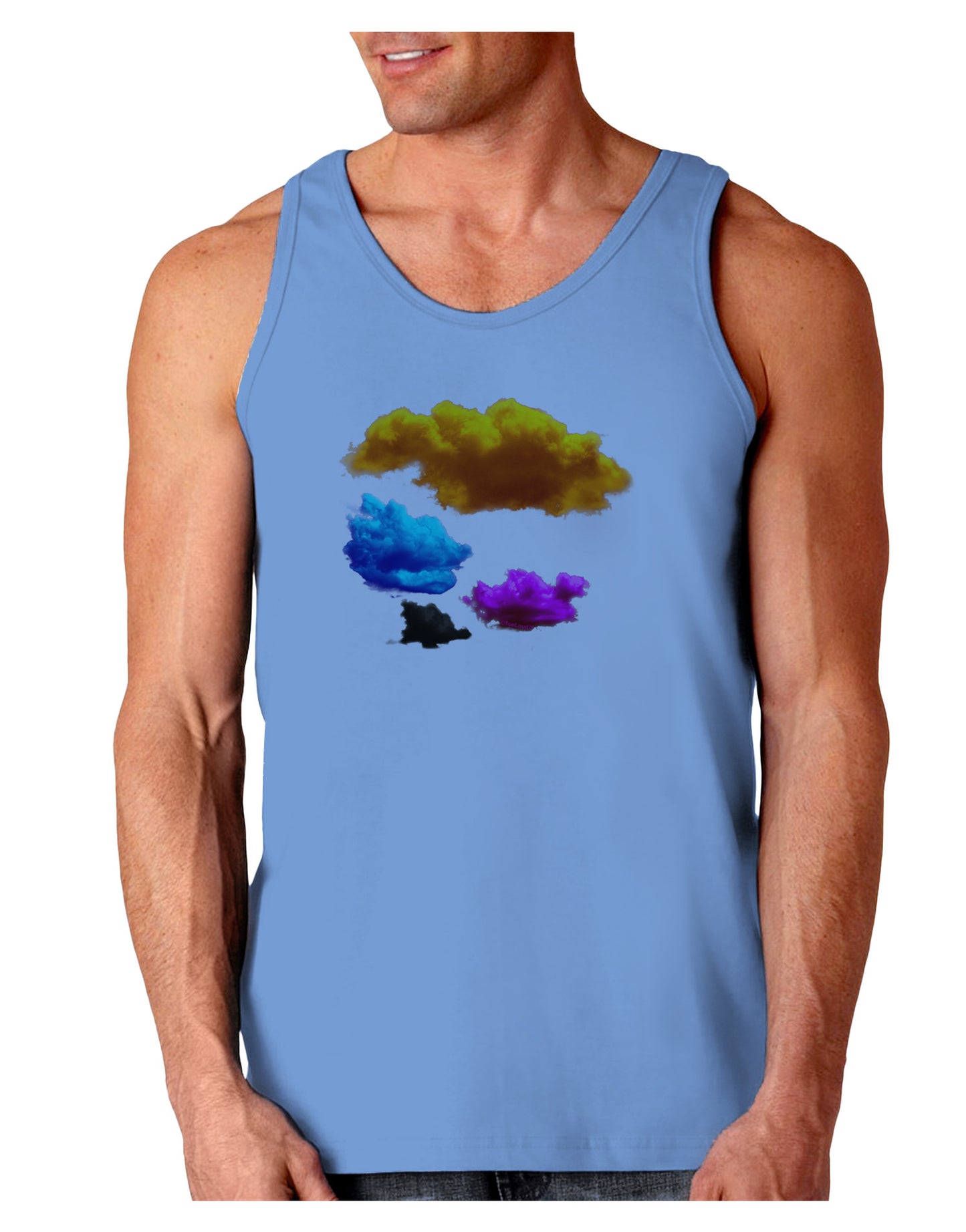 CMYK Clouds Loose Tank Top-Loose Tank Top-TooLoud-CarolinaBlue-Small-Davson Sales