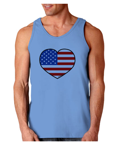 American Flag Heart Design Loose Tank Top by TooLoud-Loose Tank Top-TooLoud-CarolinaBlue-Small-Davson Sales