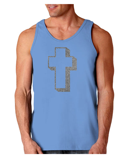 Simple Cross Design Glitter - Silver Loose Tank Top by TooLoud-Loose Tank Top-TooLoud-CarolinaBlue-Small-Davson Sales