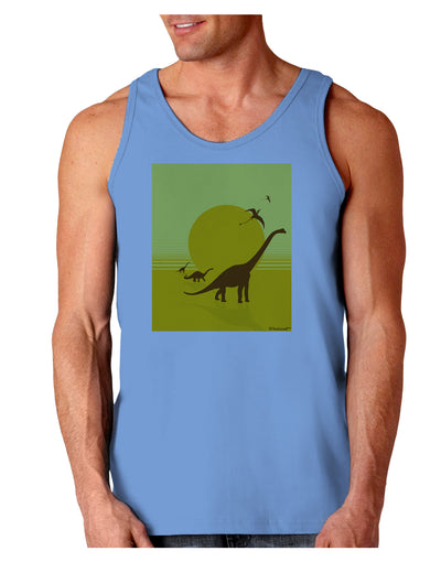 Brontosaurus and Pterodactyl Silhouettes with Sun Loose Tank Top by TooLoud-Loose Tank Top-TooLoud-CarolinaBlue-Small-Davson Sales