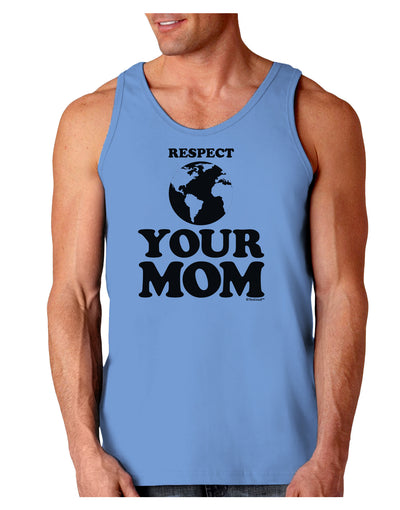 Respect Your Mom - Mother Earth Design Loose Tank Top-Loose Tank Top-TooLoud-CarolinaBlue-Small-Davson Sales