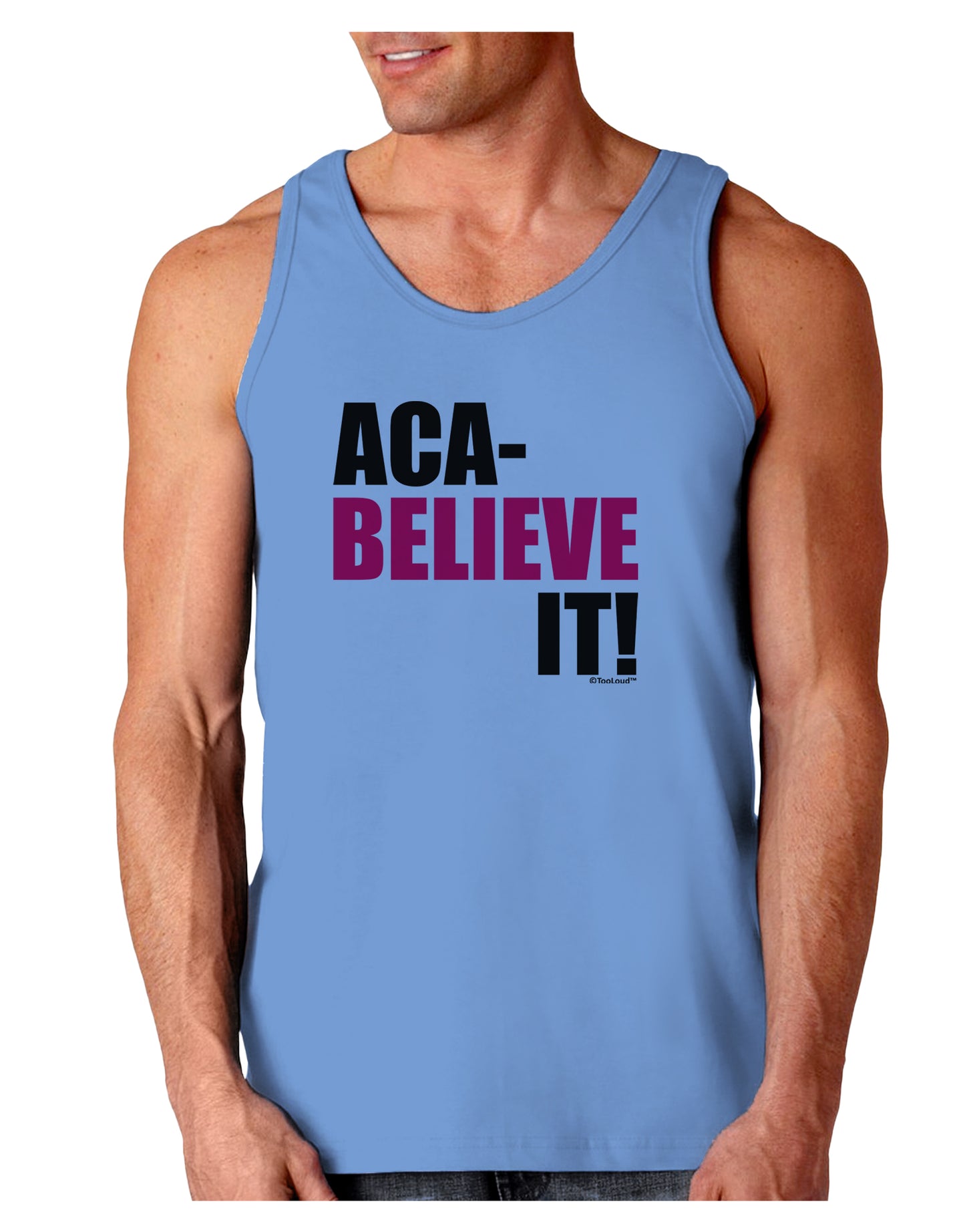 Aca Believe It Loose Tank Top-Loose Tank Top-TooLoud-CarolinaBlue-Small-Davson Sales