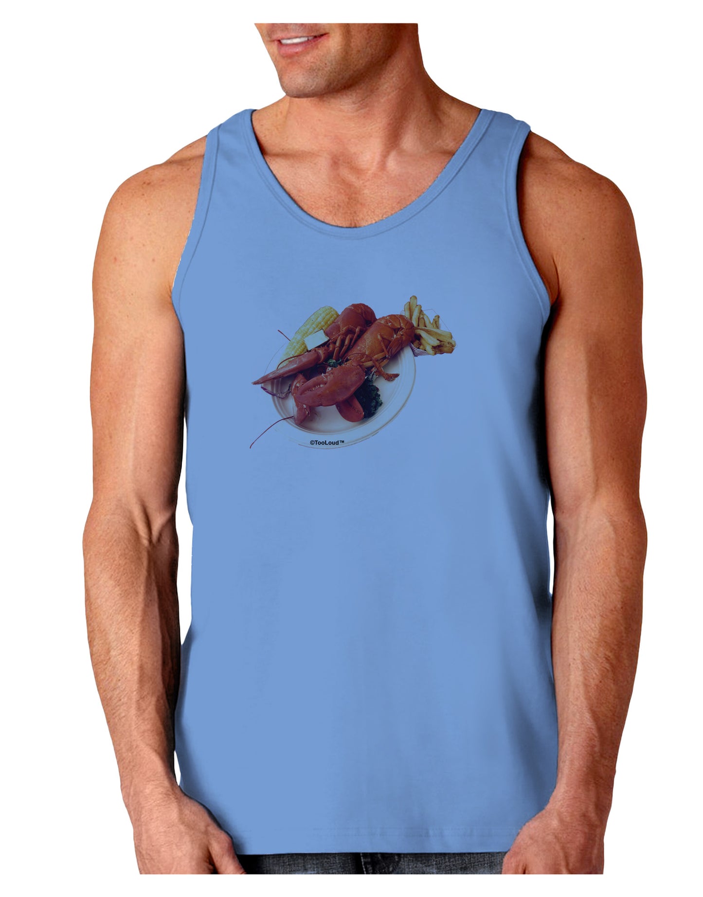 Lobster Plate Loose Tank Top-Loose Tank Top-TooLoud-CarolinaBlue-Small-Davson Sales