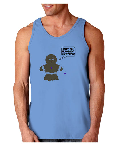 Not My Gumdrop Buttons Gingerbread Man Christmas Loose Tank Top-Loose Tank Top-TooLoud-CarolinaBlue-Small-Davson Sales