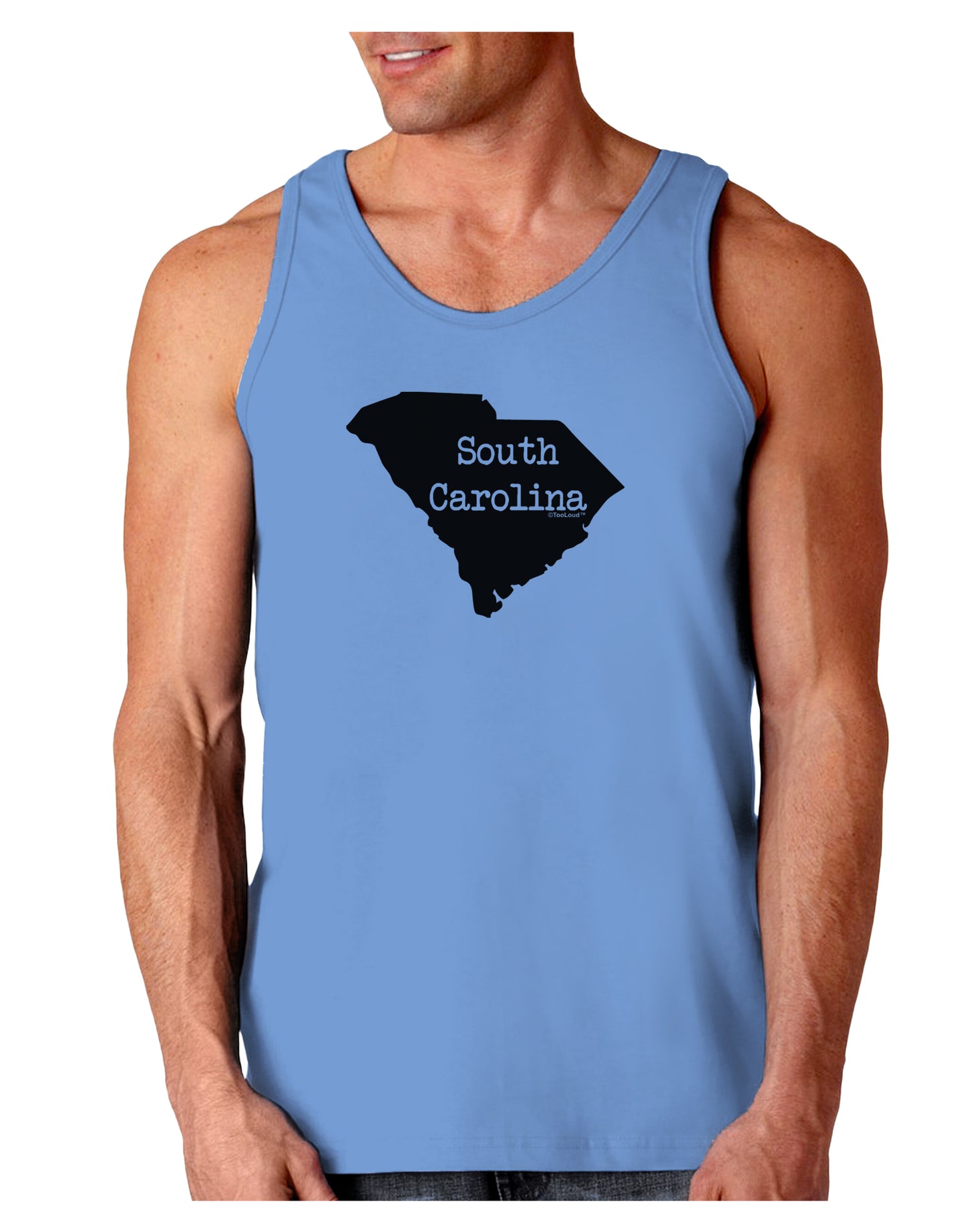 South Carolina - United States Shape Loose Tank Top by TooLoud-Loose Tank Top-TooLoud-CarolinaBlue-Small-Davson Sales
