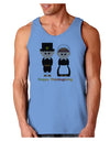 Cute Pilgrim Couple Happy Thanksgiving Loose Tank Top-Loose Tank Top-TooLoud-CarolinaBlue-Small-Davson Sales