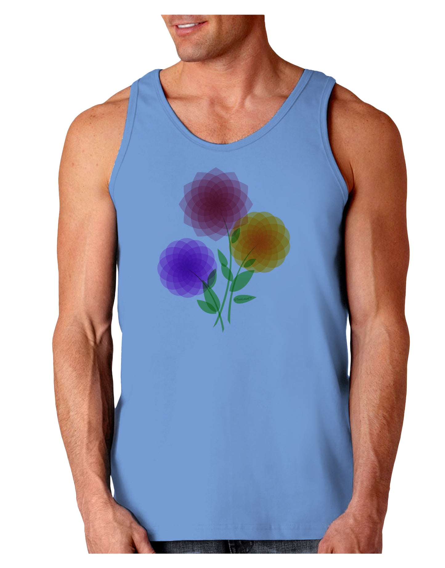 Crystal Dahlias Loose Tank Top-Loose Tank Top-TooLoud-CarolinaBlue-Small-Davson Sales