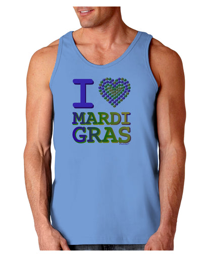 I Love Heart Mardi Gras Loose Tank Top-Loose Tank Top-TooLoud-CarolinaBlue-Small-Davson Sales