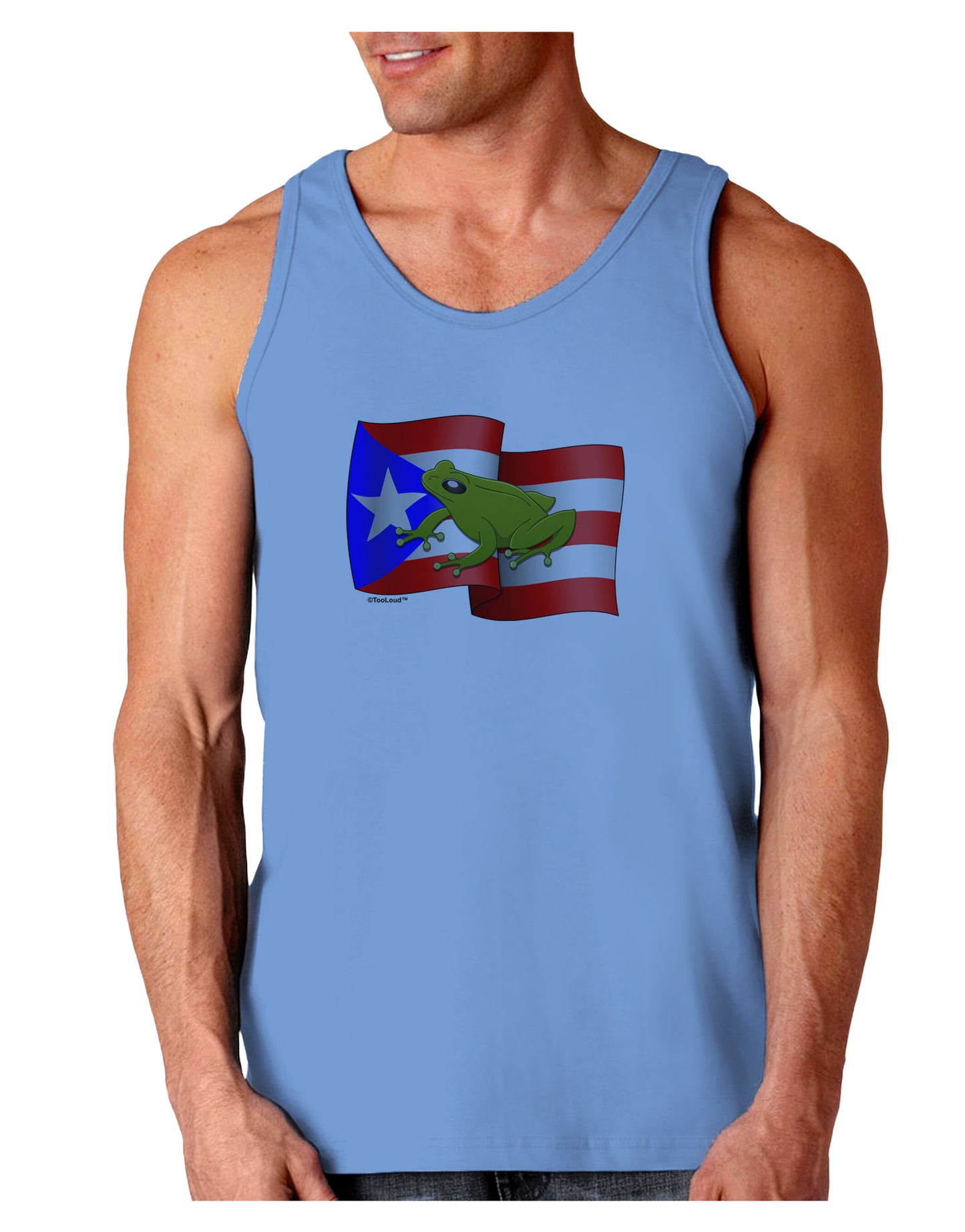 Puerto Rico Coqui Loose Tank Top-Loose Tank Top-TooLoud-CarolinaBlue-Small-Davson Sales