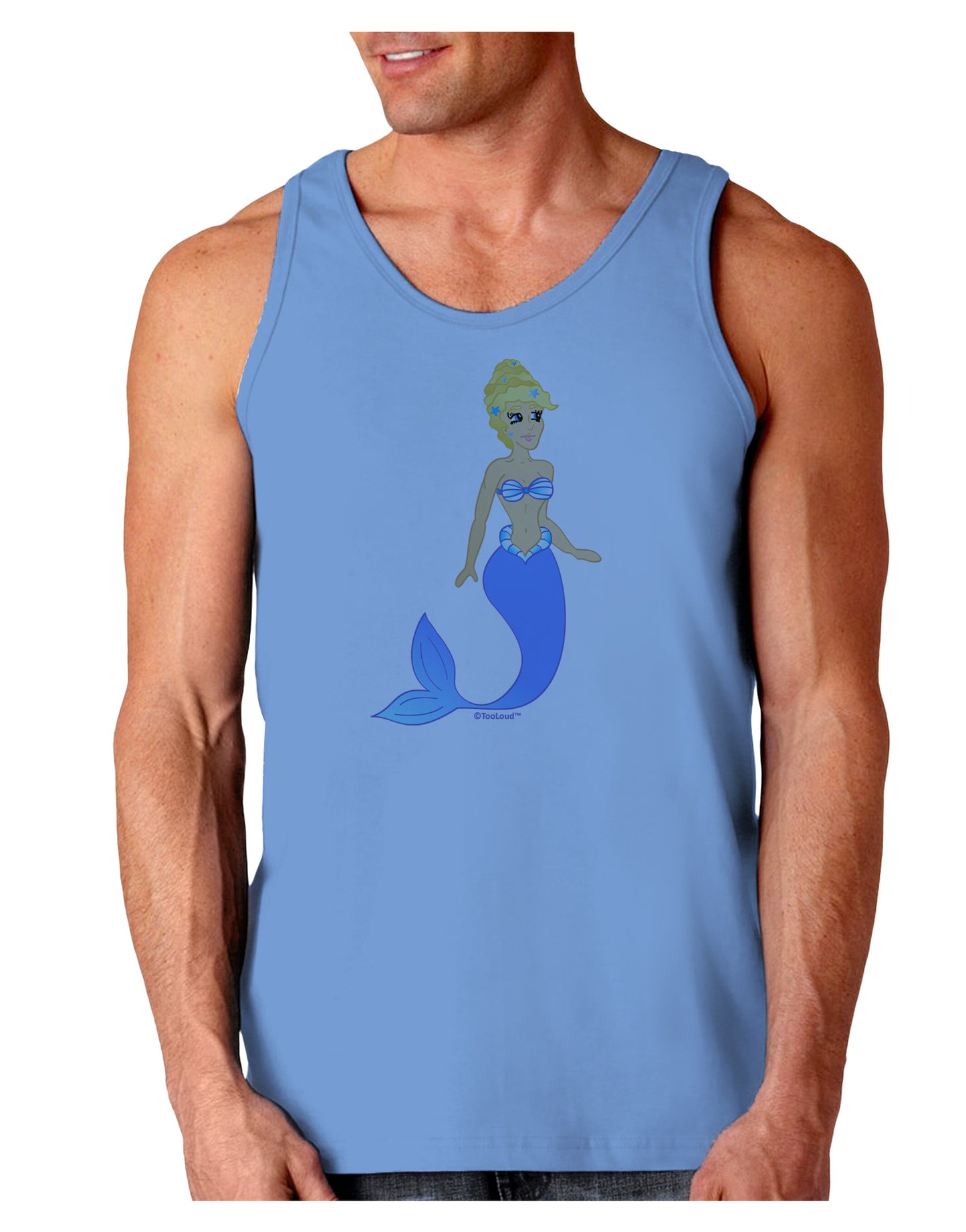 Mermaid Design - Blue Loose Tank Top-Loose Tank Top-TooLoud-CarolinaBlue-Small-Davson Sales