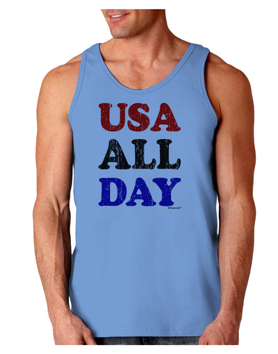 USA All Day - Distressed Patriotic Design Loose Tank Top by TooLoud-Loose Tank Top-TooLoud-CarolinaBlue-Small-Davson Sales